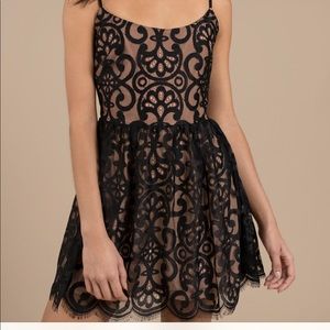 NWT Tobi Black Lace Skater Dress